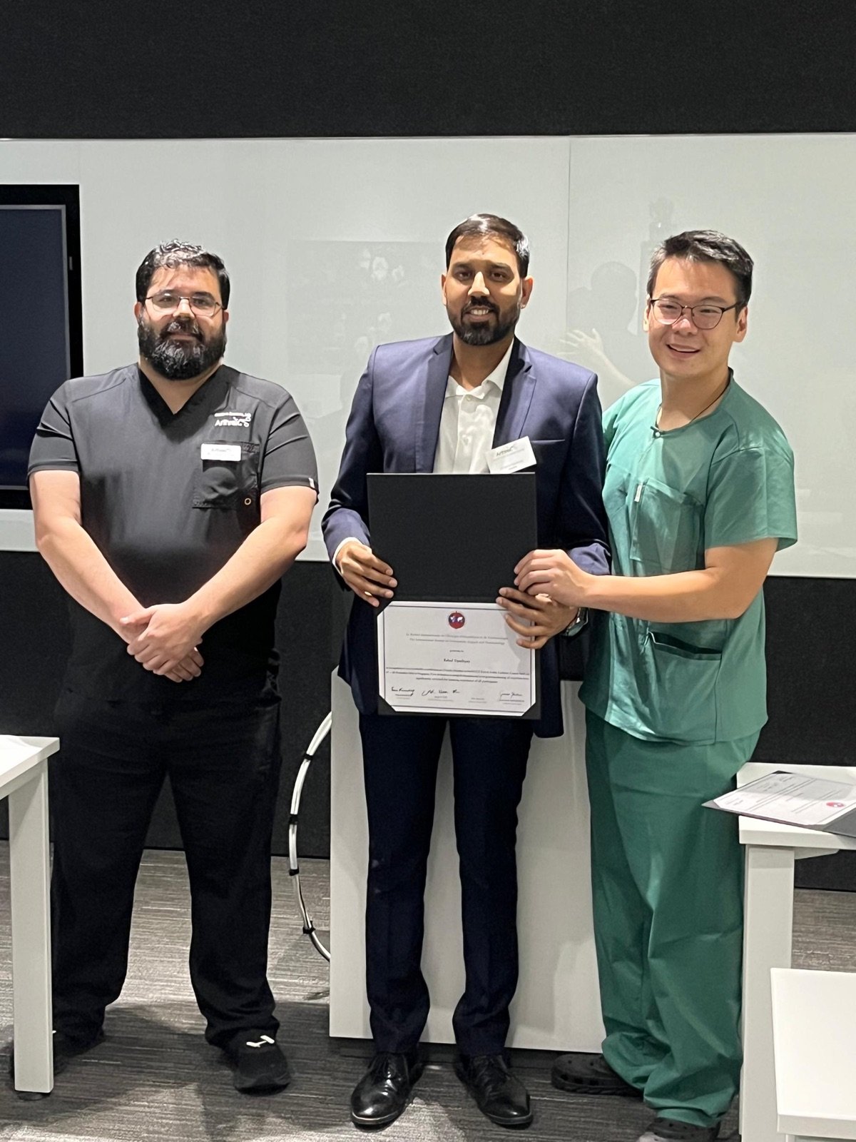 Dr. Rahul Upadhyay felicitated as faculty at the Singapore Arthrex ankle lab